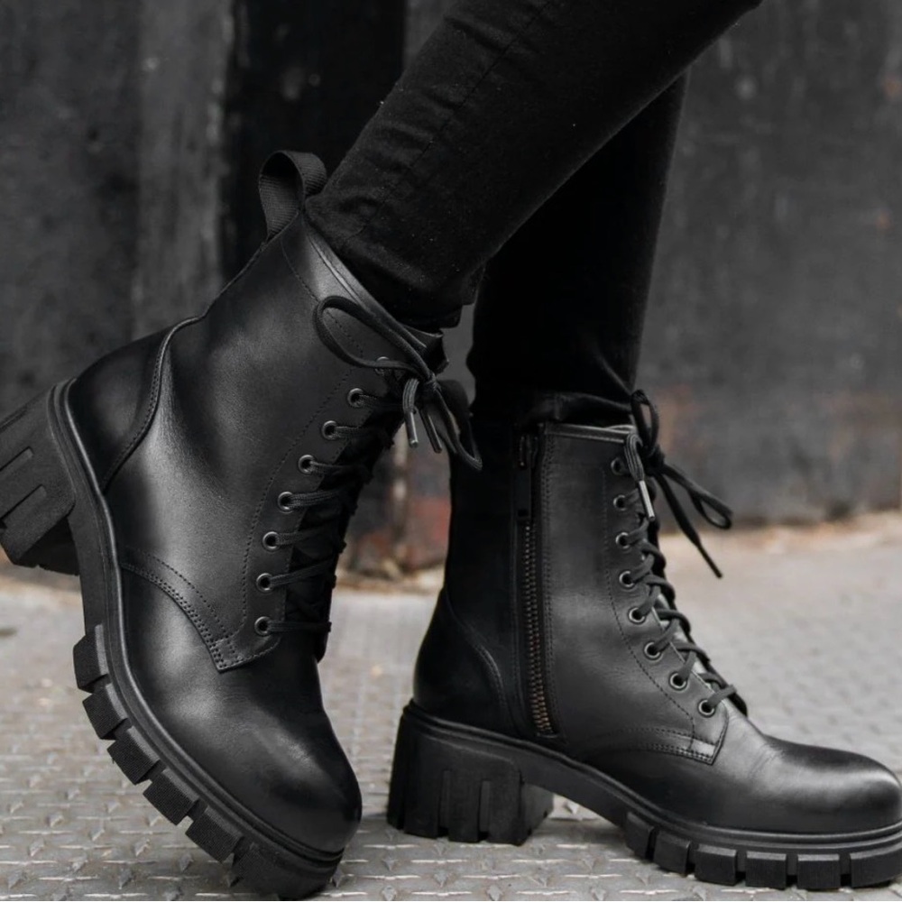 Thursday Boot Coda Company combat Black Ankle Booties 9.5